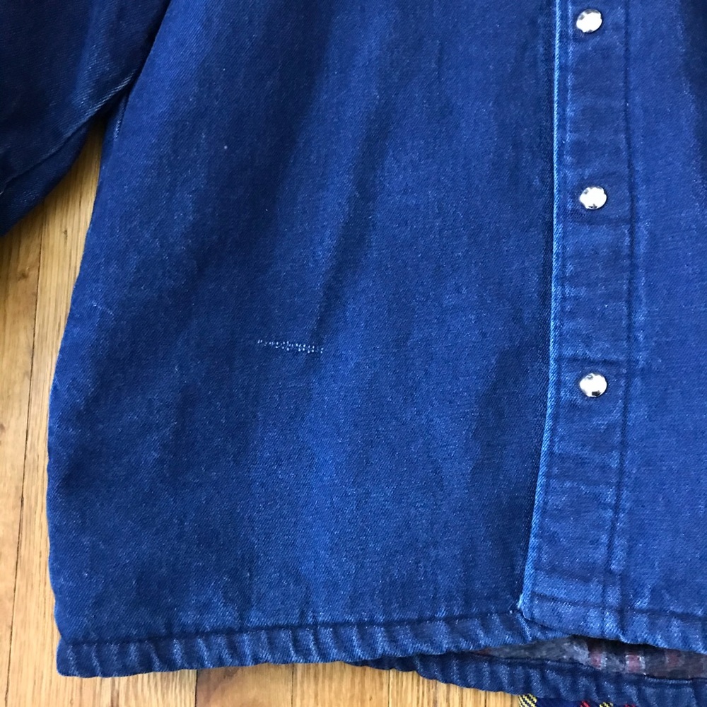 Vintage Blanket Lined Denim Snap Front Jacket - Picture 2 of 5